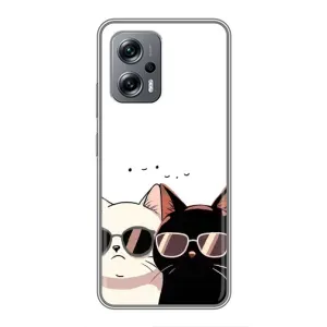 Чохол з малюнком кіт на Xiaomi POCO X4 GT (Коти в окулярах)