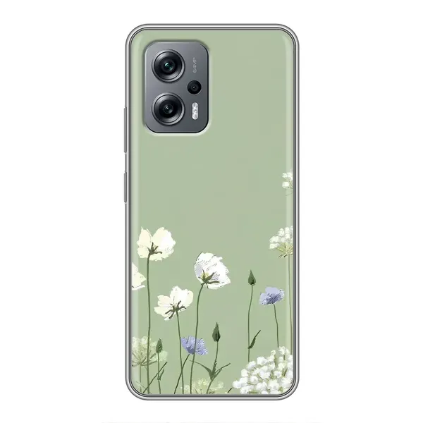 Чехол с принтом «Цветы на зеленом» для Xiaomi POCO X4 GT Чехол с принтом «Цветы на зеленом» для Xiaomi POCO X4 GT
