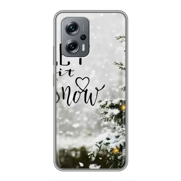 Чохол з принтом «Let it snow» для Xiaomi POCO X4 GT Чохол з принтом «Let it snow» для Xiaomi POCO X4 GT