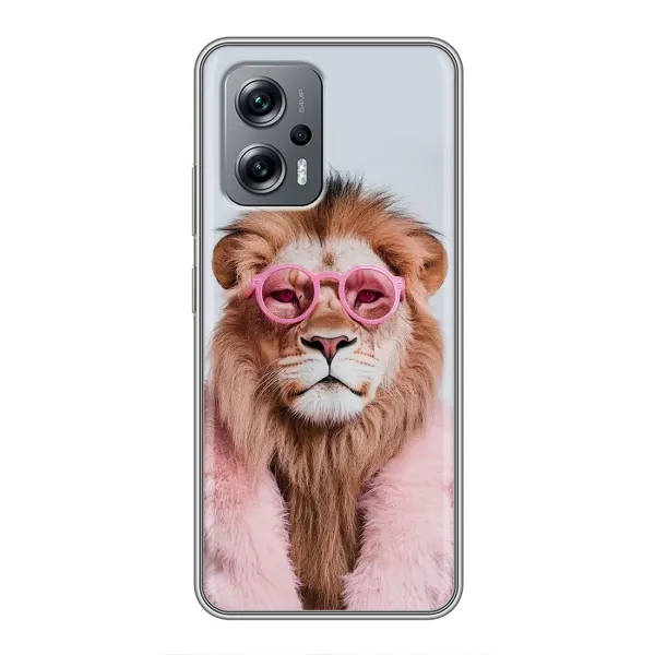 Чехол с принтом «Лев в очках» для Xiaomi POCO X4 GT