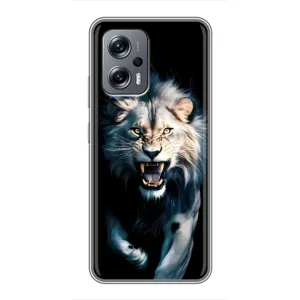 Чехол с картинкой «Хищники» для Xiaomi POCO X4 GT (Лев в темноте)