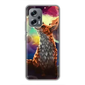 Чехлы с картинкой Лисички для Xiaomi POCO X4 GT (VPrint) (Лисица в космосе)