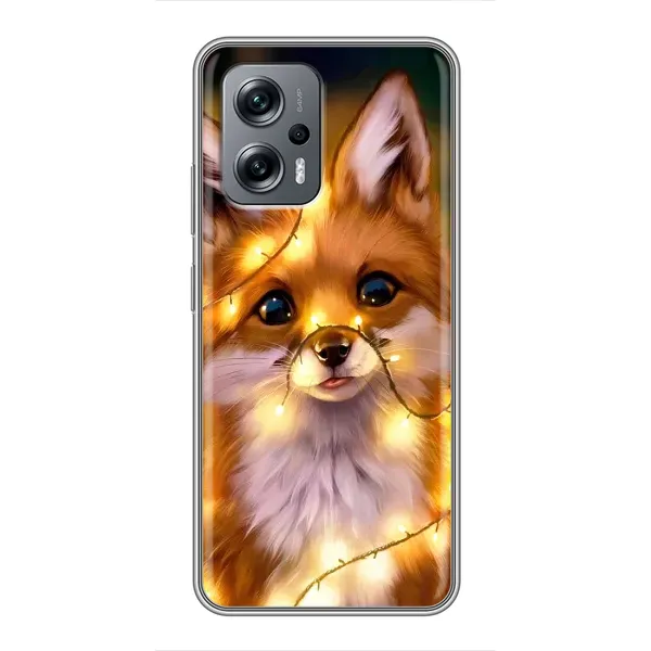 Чохол з принтом «Лисичка в гірляндах» для Xiaomi POCO X4 GT