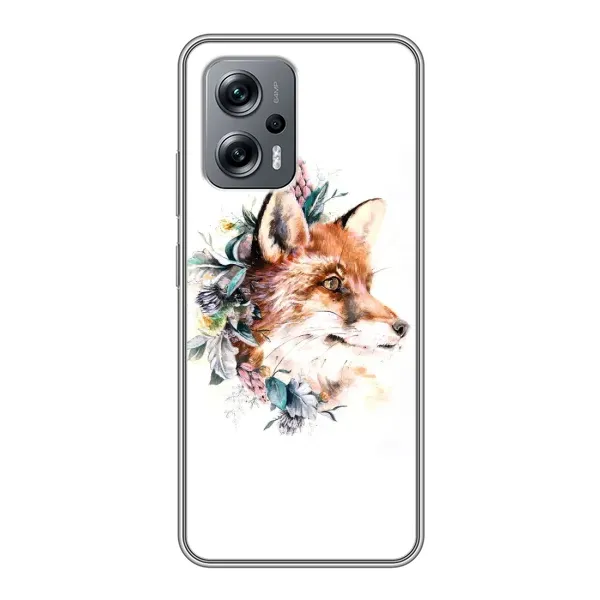 Чохол з принтом «Лиса в квітах» для Xiaomi POCO X4 GT