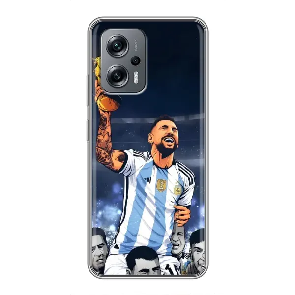 Чехол с принтом «Месси с кубком» для Xiaomi POCO X4 GT Чехол с принтом «Месси с кубком» для Xiaomi POCO X4 GT