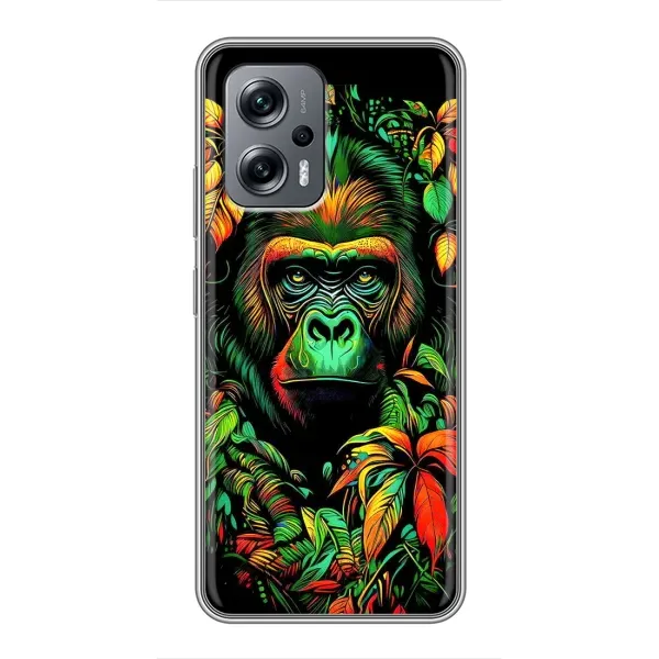 Чохол з принтом «Мавпа в квітах» для Xiaomi POCO X4 GT