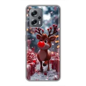 Яскравий чохол для Xiaomi POCO X4 GT з Зимові Оленята (Олень серед подарунків)