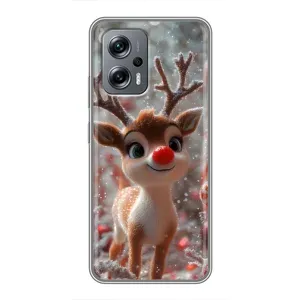 Яскравий чохол для Xiaomi POCO X4 GT з Зимові Оленята