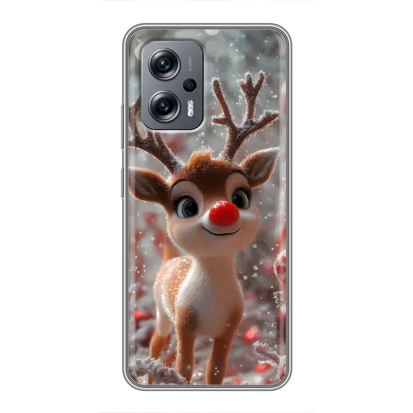 Чохол з принтом «Олень з носом» для Xiaomi POCO X4 GT Чохол з принтом «Олень з носом» для Xiaomi POCO X4 GT