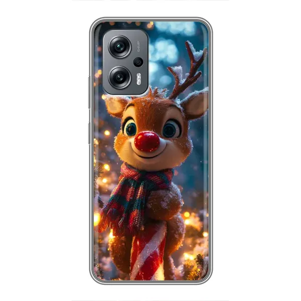 Чохол з принтом «Олень з шарфом» для Xiaomi POCO X4 GT Чохол з принтом «Олень з шарфом» для Xiaomi POCO X4 GT