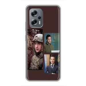Чехол для Xiaomi POCO X4 GT (AlphaPrint - с принтом Зеленского) (Президент)