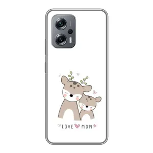 Чехлы для мамы на Xiaomi POCO X4 GT (Оленята мама и малыш)