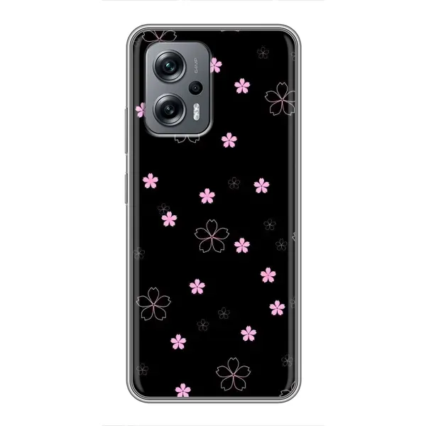 Чехол с принтом «Розовые цветы на черном» для Xiaomi POCO X4 GT Чехол с принтом «Розовые цветы на черном» для Xiaomi POCO X4 GT