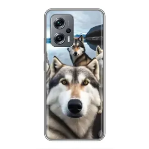 Чохол з Хаскі Xiaomi POCO X4 GT - (AlphaPrint) (Селфі Хаскі)