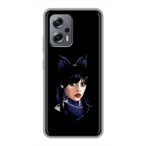 Чехлы Венсдей на Xiaomi POCO X4 GT Уэнсдей (AlphaPrint) (серьезная Уэнздей)