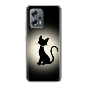 Чохол з принтом для Xiaomi POCO X4 GT (AlphaPrint) Модні коти (Силует котика)