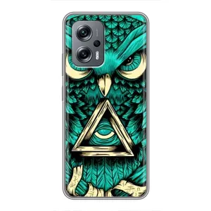 Чехол с птицами на Xiaomi POCO X4 GT (VPrint) (Сова с глазом)