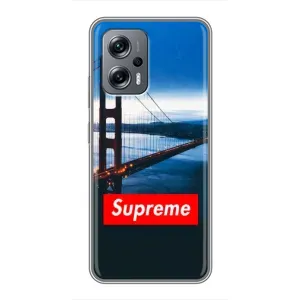 Чеохол для Xiaomi POCO X4 GT з картинкою Supreme (AlphaPrint) (Стиль Supreme)
