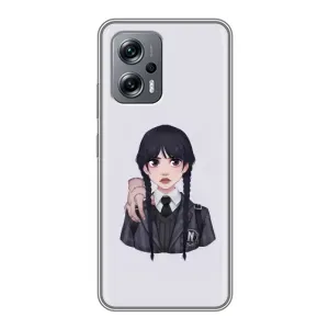 Чехлы Венсдей на Xiaomi POCO X4 GT Уэнсдей (AlphaPrint) (Уэнздей и Вещь)