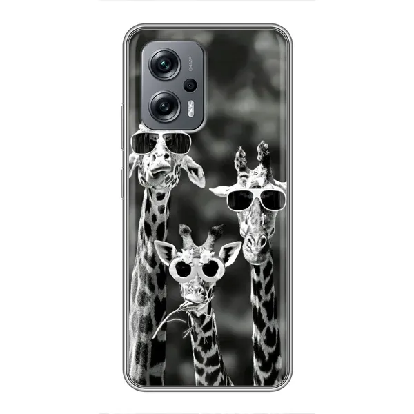 Чохол з принтом «Жирафи в окулярах» для Xiaomi POCO X4 GT Чохол з принтом «Жирафи в окулярах» для Xiaomi POCO X4 GT