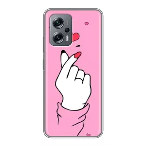 Чохол з принтом для Xiaomi POCO X4 GT (AlphaPrint - Знак сердечка) (Знак Love)