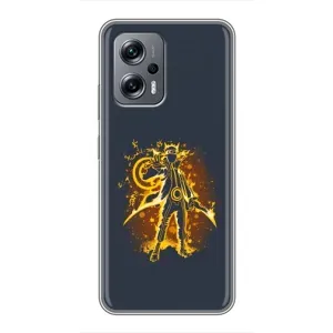 Naruto Anime Чехлы для Поко X4 GT (AlphaPrint) (золотой Наруто)