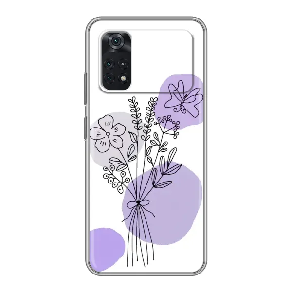 Чохол з принтом «Букет фіолетова абстракція» для Xiaomi POCO X4 Pro 5G