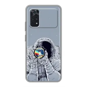 Чехол NASA для Xiaomi POCO X4 Pro 5G (AlphaPrint) (Космонавт фото)