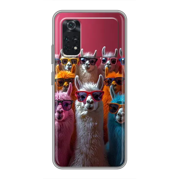 Чехол с принтом «Ламы в очках» для Xiaomi POCO X4 Pro 5G