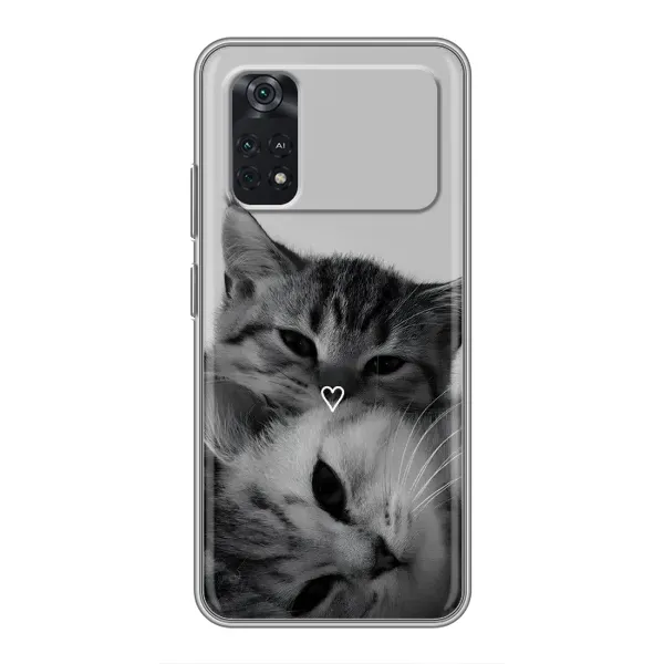 Чохол з принтом «Пара котів» для Xiaomi POCO X4 Pro 5G