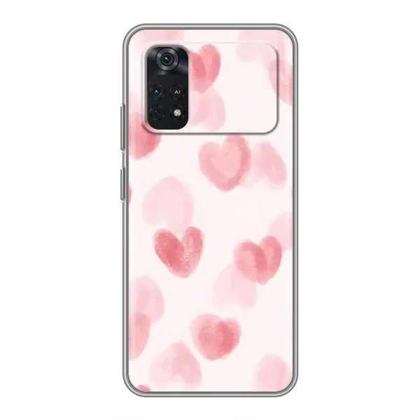 Чохол з принтом «Рожеві сердечки» для Xiaomi POCO X4 Pro 5G