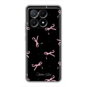 Чохол з бантиками на ПОКО Х6 Про (5G) (Банти на чорному)