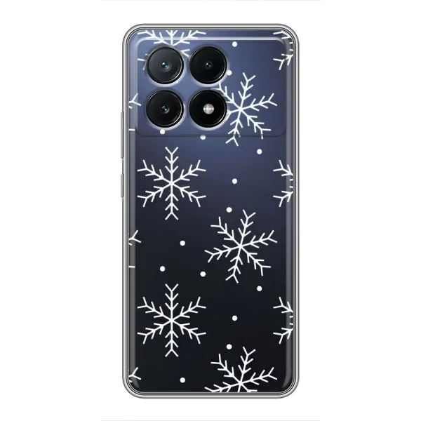 Чехол с принтом «Белые снежинки» для Xiaomi POCO X6 Pro (5G) Чехол с принтом «Белые снежинки» для Xiaomi POCO X6 Pro (5G)