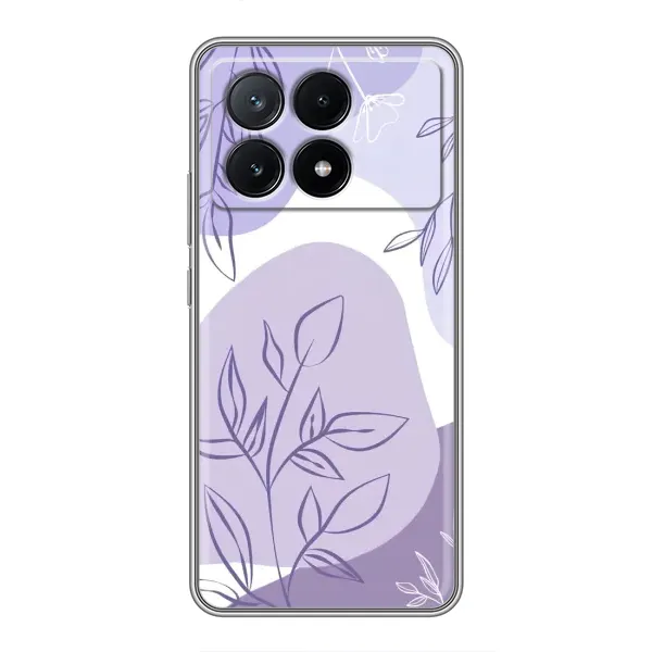 Чохол з принтом «Фіолетове листя абстракція» для Xiaomi POCO X6 Pro (5G)