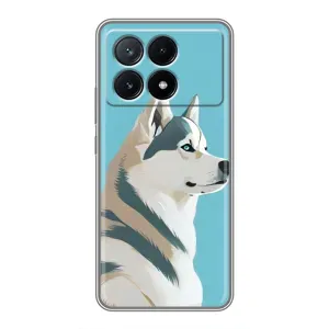 Чохол з Хаскі Xiaomi POCO X6 Pro (5G) - (AlphaPrint) (Хаскі арт)