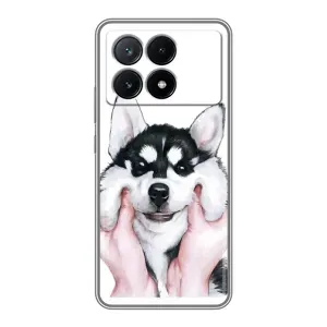 Чохол з Хаскі Xiaomi POCO X6 Pro (5G) - (AlphaPrint) (Хаскі улибака)