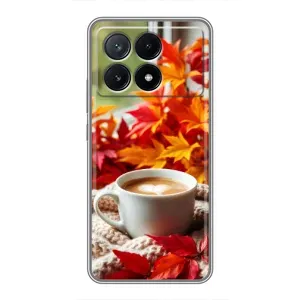 Чехол с уникальным дизайном «Осень с кофе» для Xiaomi POCO X6 Pro (5G)