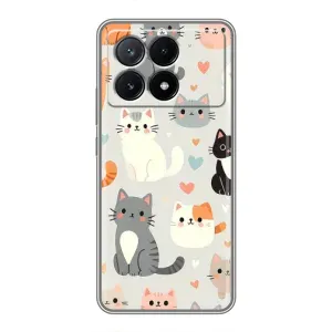 Чехол с рисунком кот на Xiaomi POCO X6 Pro (5G) (Коллаж котов)