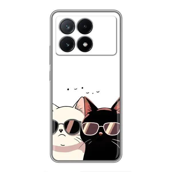 Чехол с принтом «Коты в очках» для Xiaomi POCO X6 Pro (5G)