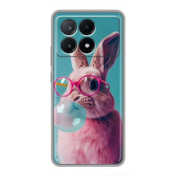 Чехол с принтом «Кролик в очках» для Xiaomi POCO X6 Pro (5G) Чехол с принтом «Кролик в очках» для Xiaomi POCO X6 Pro (5G)