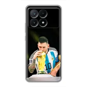 Чехлы для Xiaomi POCO X6 Pro (5G) (Leo чемпион) (AlphaPrint) (Кубок Месси)