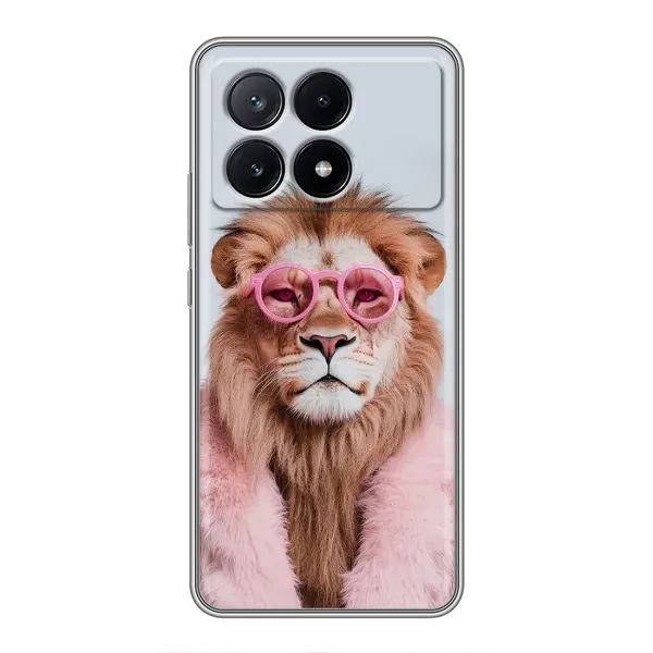 Чехол с принтом «Лев в очках» для Xiaomi POCO X6 Pro (5G) Чехол с принтом «Лев в очках» для Xiaomi POCO X6 Pro (5G)