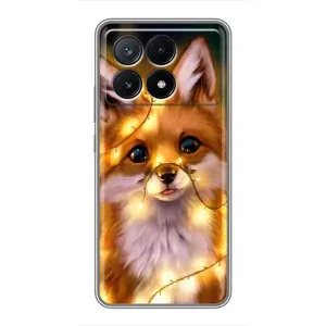Чохли з картинкою Лисичка для Xiaomi POCO X6 Pro (5G) (VPrint) (Лисичка в гірляндах)