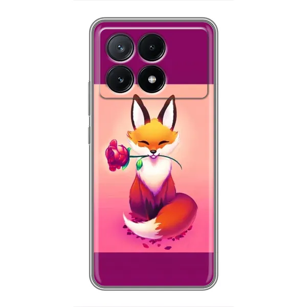 Чехол с принтом «Лисичка с розочкой» для Xiaomi POCO X6 Pro (5G) Чехол с принтом «Лисичка с розочкой» для Xiaomi POCO X6 Pro (5G)