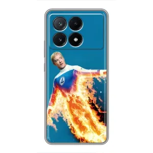 Чохол з принтом Фантастична четвірка для Xiaomi POCO X6 Pro (5G) (Людина-факел у вогні)