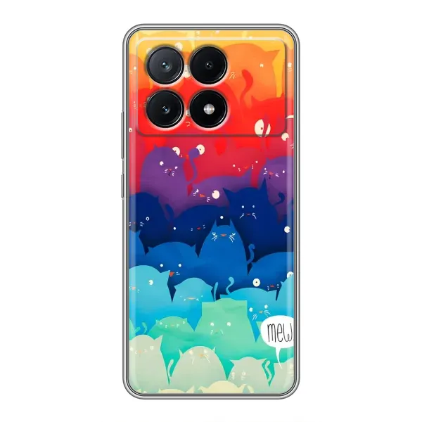 Чохол з принтом «Mew» для Xiaomi POCO X6 Pro (5G)