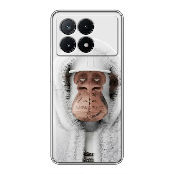 Чехол с принтом «обезьяна NFT в тату» для Xiaomi POCO X6 Pro (5G)