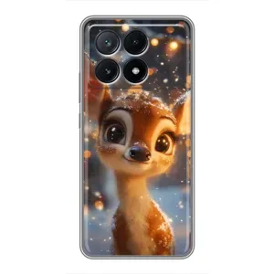 Яскравий чохол для Xiaomi POCO X6 Pro (5G) з Зимові Оленята (Оленятко серед гірлянд)