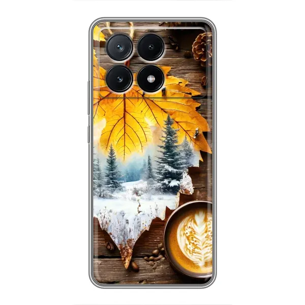 Чохол з принтом «Осінньо-зимова кава» для Xiaomi POCO X6 Pro (5G)