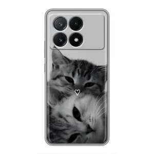 Чехол с рисунком кот на Xiaomi POCO X6 Pro (5G) (Пара котов)
